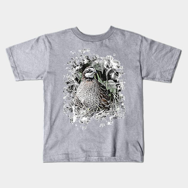 Northern Bobwhite Kids T-Shirt by Ripples of Time